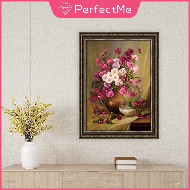 Bộ Tranh Đính Đá 5D Tự Làm 30x40cm Hình Bông Hoa Trang Trí Nhà Cửa