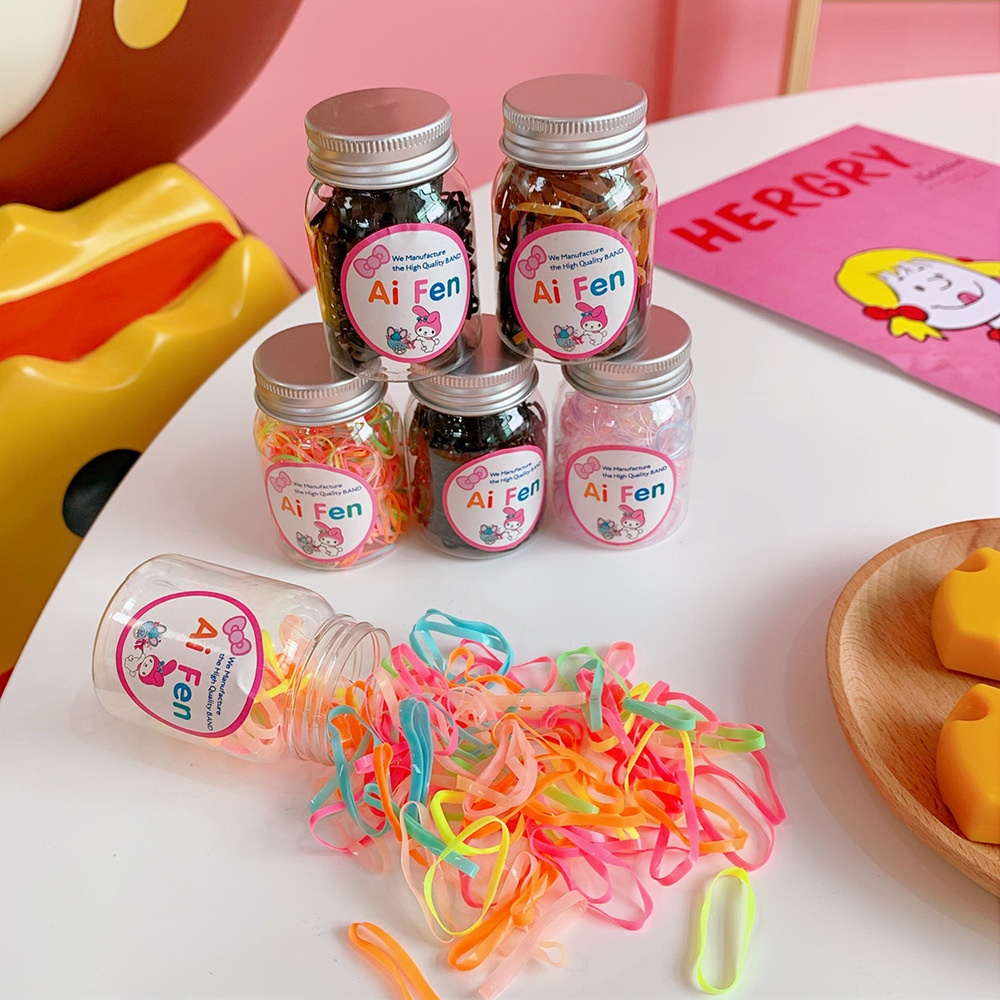 1 Lọ Dây Thun Buộc Tóc Nhiều Màu Sắc Dùng 1 Lần Dành Cho Trẻ Em