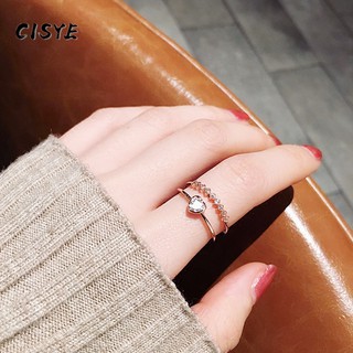 Nhẫn đeo ngón trỏ hình trái tim có thể điều chỉnh thời trang cho nữ