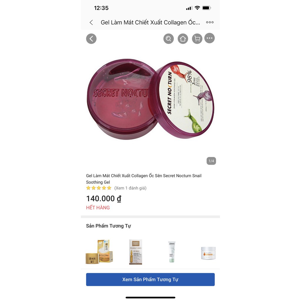 Gel dưỡng dịu da chống lão hóa Chiết Xuất Collagen Ốc Sên 98% Secret Nocturn Snail Soothing Gel (Hàn Quốc) | BigBuy360 - bigbuy360.vn