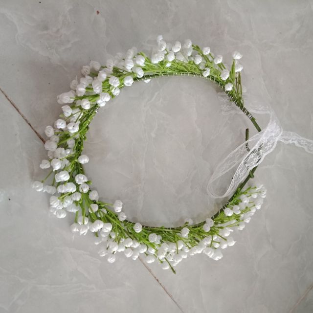 Vòng hoa babi trắng