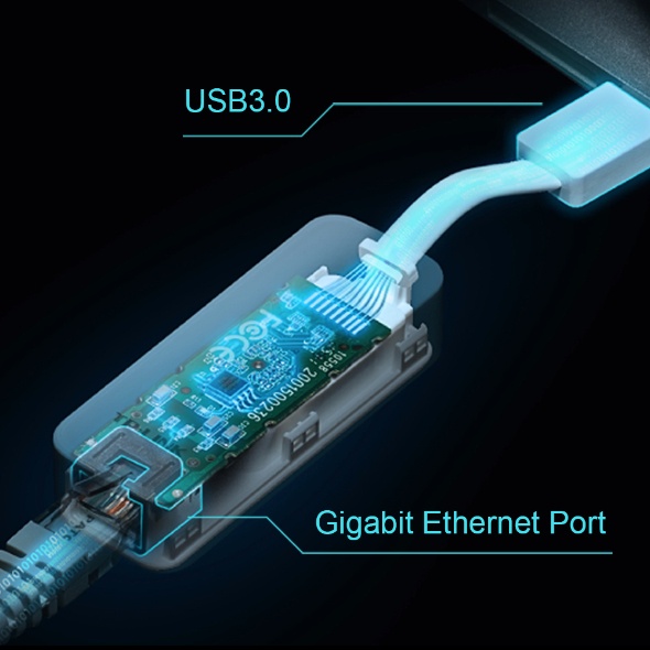 [Mã ELCL12 giảm 9% đơn 300K] Bộ Chuyển Đổi Mạng USB Sang Ethernet TP-Link UE200 / UE300 Tốc Độ 100/1000 Mbps