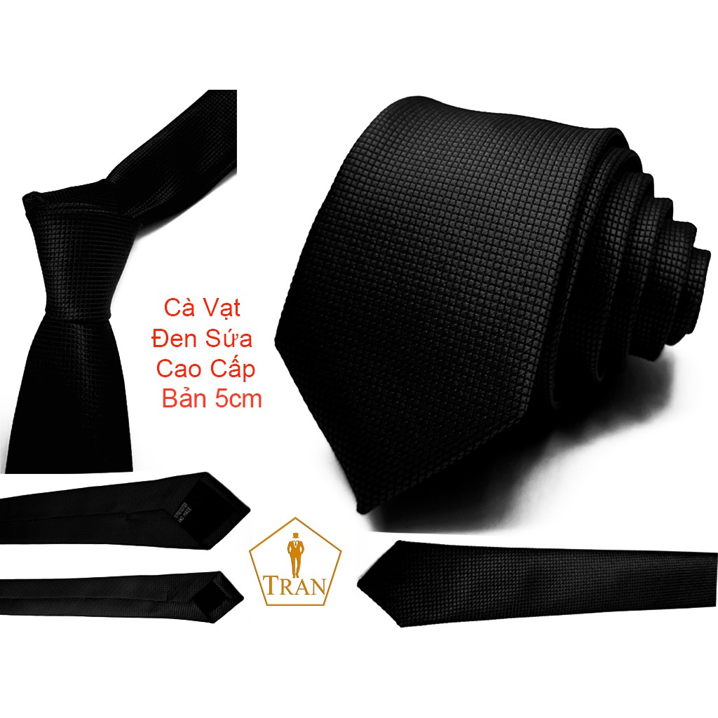 CaVat, Caravat, Cà Vạt, Cravat Đen Nam Cao Cấp.