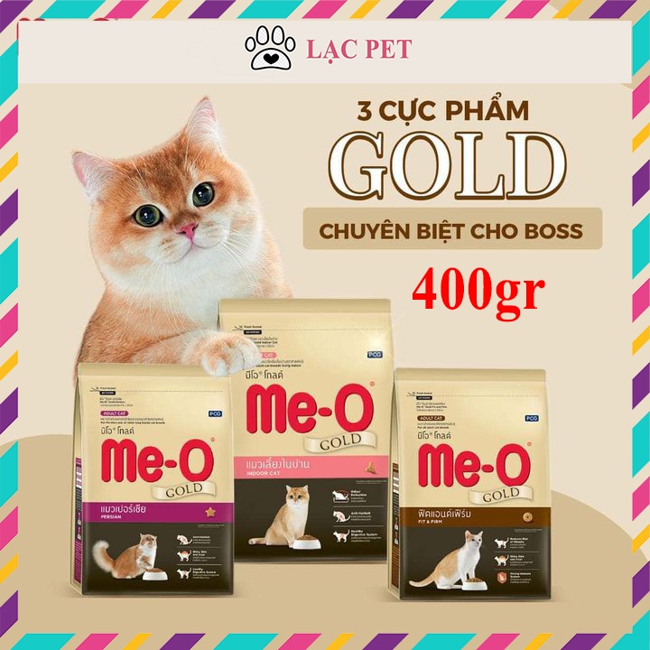 Thức ăn mèo Me-o gold 400gr (3 loại) thức ăn hạt cho mèo GOLD Fit and Firm / Indoor / Persian