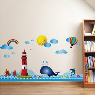 Decal dán tường chân tường đại dương