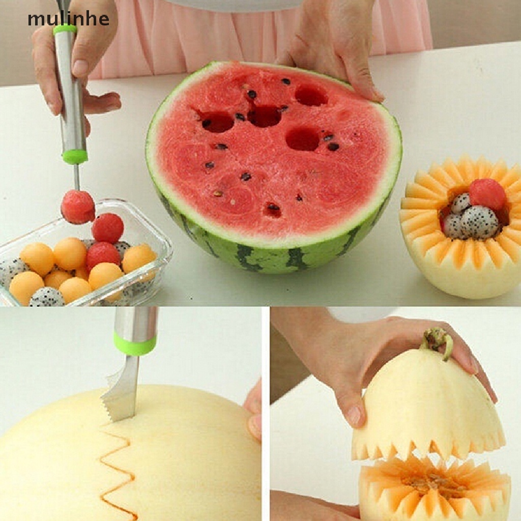 Muỗng Múc Kem / Trái Cây Hai Đầu Bằng Thép Không Gỉ mulinhe vn