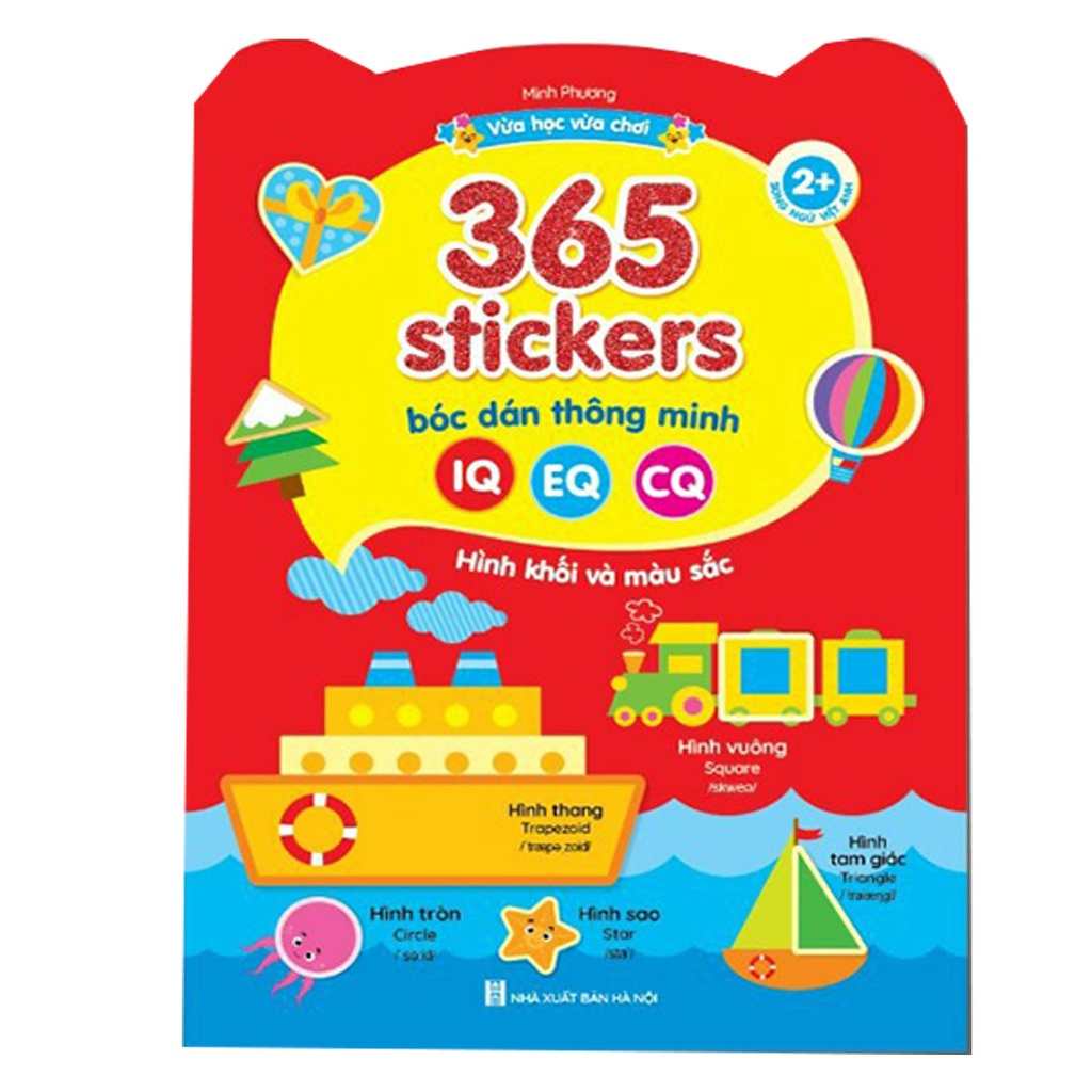 Sách - Combo 365 Stickers Bóc Dán Thông Minh (Dành Cho Trẻ Từ 2-6 Tuổi) - Giúp Bé Phát Triển IQ, EQ, CQ (Bộ 6 Cuốn)