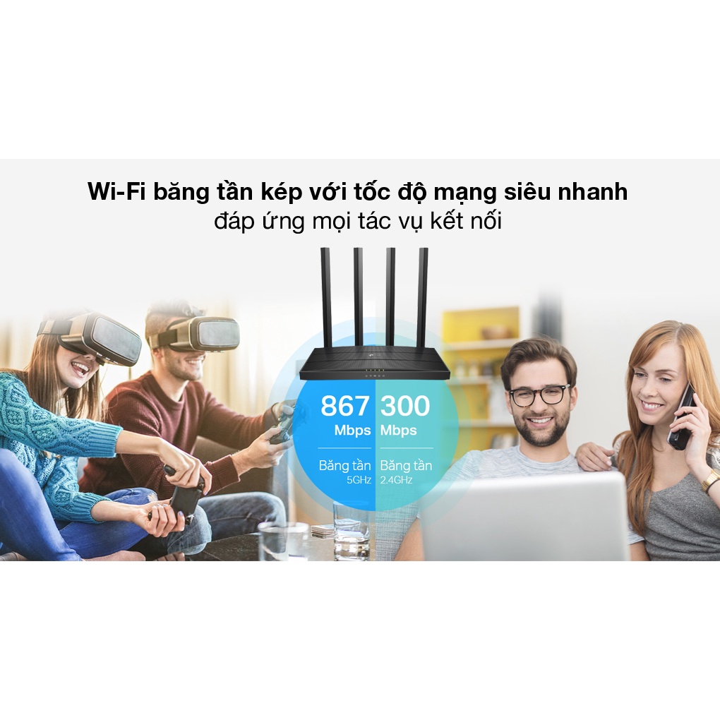 Bộ Phát Wifi Tp-Link Gigabit MU-MIMO AC1200 Archer C6 - Bảo Hành Chính Hãng 24 Tháng