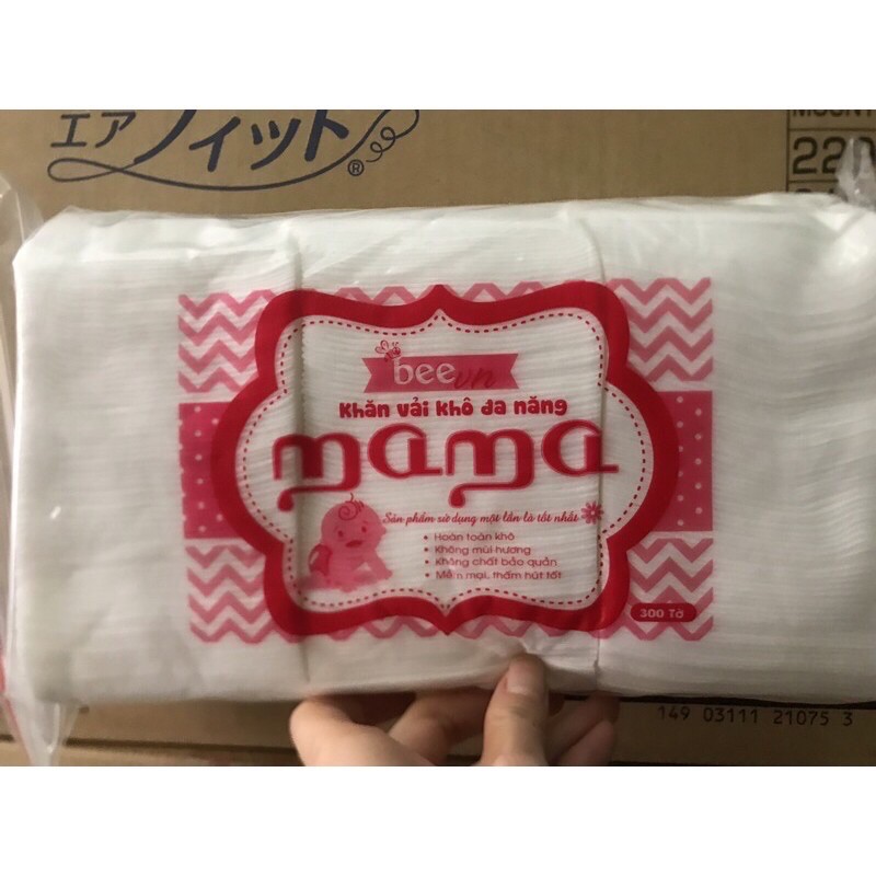  KHĂN KHÔ ĐA NĂNG MAMA 300 TỜ ( bản nhỏ)