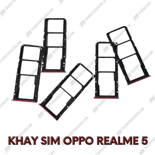 Khay sim oppo realme 5 đỏ