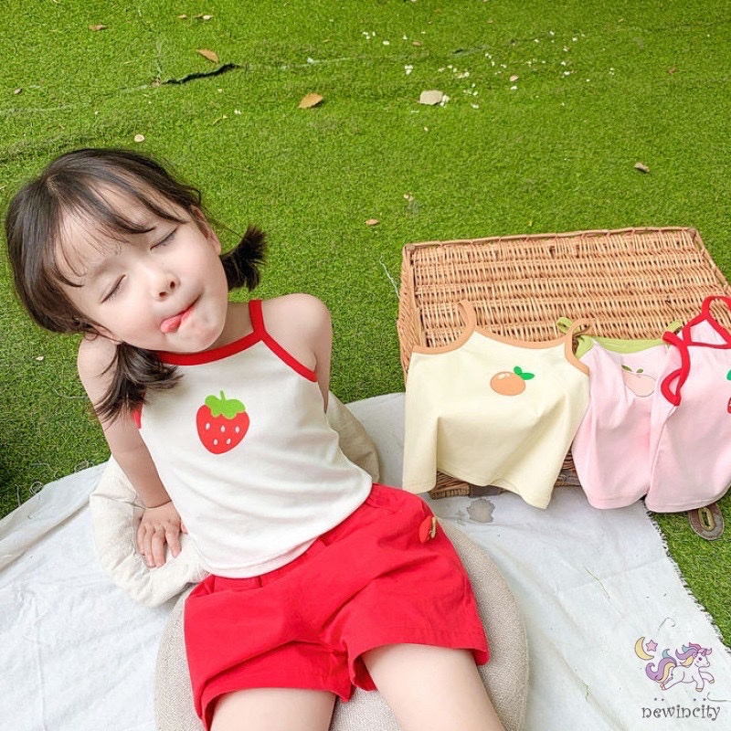 Lyvyshop - (Cotton SG chính phẩm) Bộ hai dây bé gái mùa hè siêu mát bé từ 08-24kg