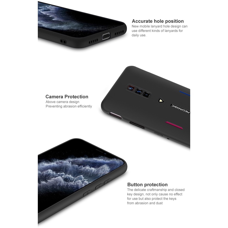 Ốp điện thoại IMAK mềm siêu mỏng có vòng khuyên cao cấp cho Zte Nubia Red Magic 6 Pro / Magic6