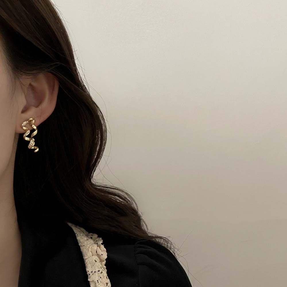 SOMEDAYZL Khuyên Tai Ruy Băng Lụa Màu Sắc Thanh Lịch Cho Nữ