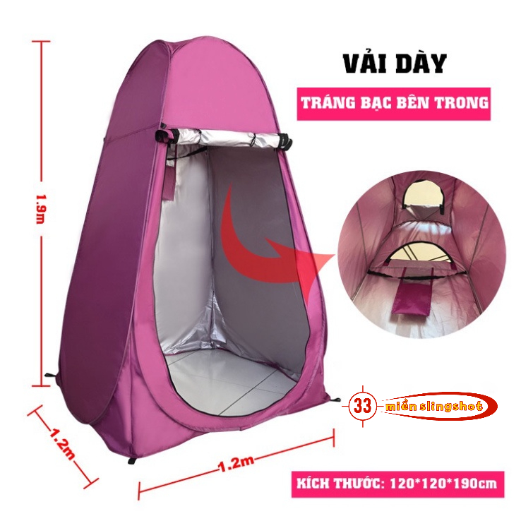 Lều thay đồ cắm trại tự bung, lều vệ sinh dã ngoại kín đáo bền đẹp dùng cho du lịch dã ngoại cắm trại tiện lợi - DCP15
