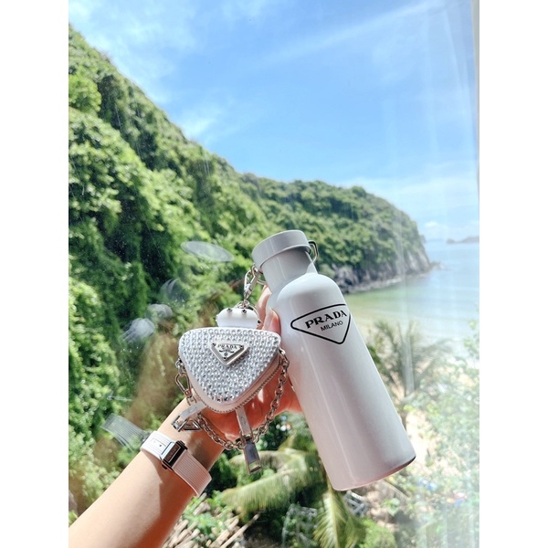 Túi Xách Prada Đá Kèm Bình Trắng Đen  -  By Anh Dinh Phuong