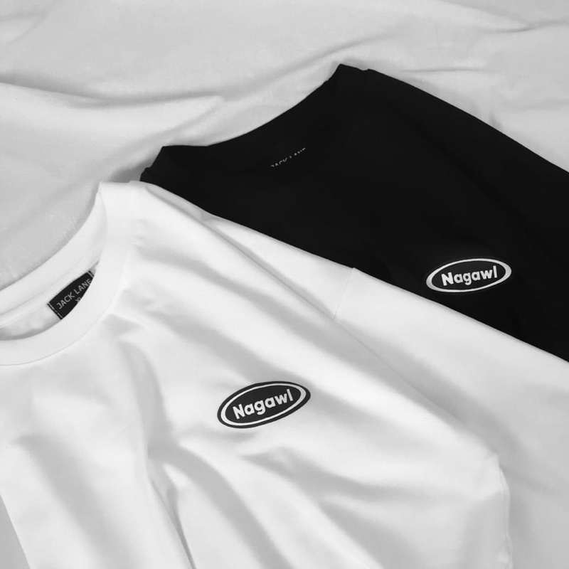 [Rẻ vô địch] Áo thun cotton tay lỡ dáng rộng unisex - Logo ngực