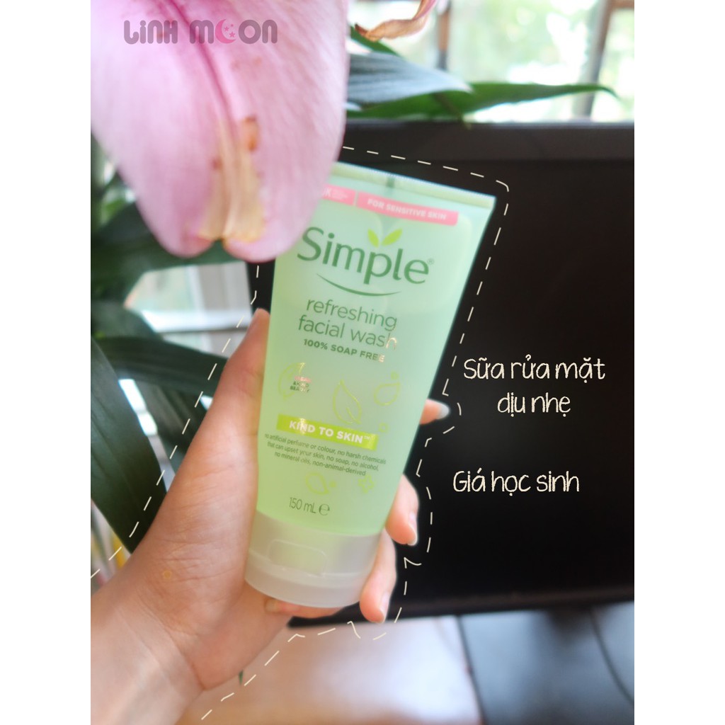 [Mã COS2405 giảm 8% đơn 300K] Sữa Rửa Mặt SIMPLE Kind To Skin Refreshing Facial Wash Gel