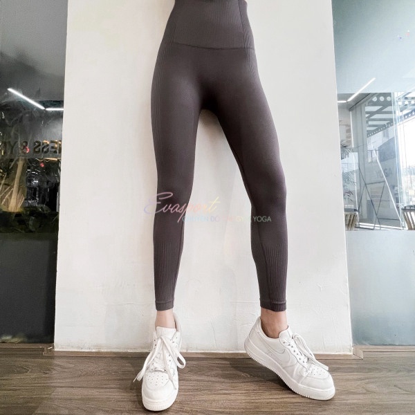 Quần legging tập gym nữ dài tập yoga zumba aerobic thể thao vải dệt kim, nâng mông