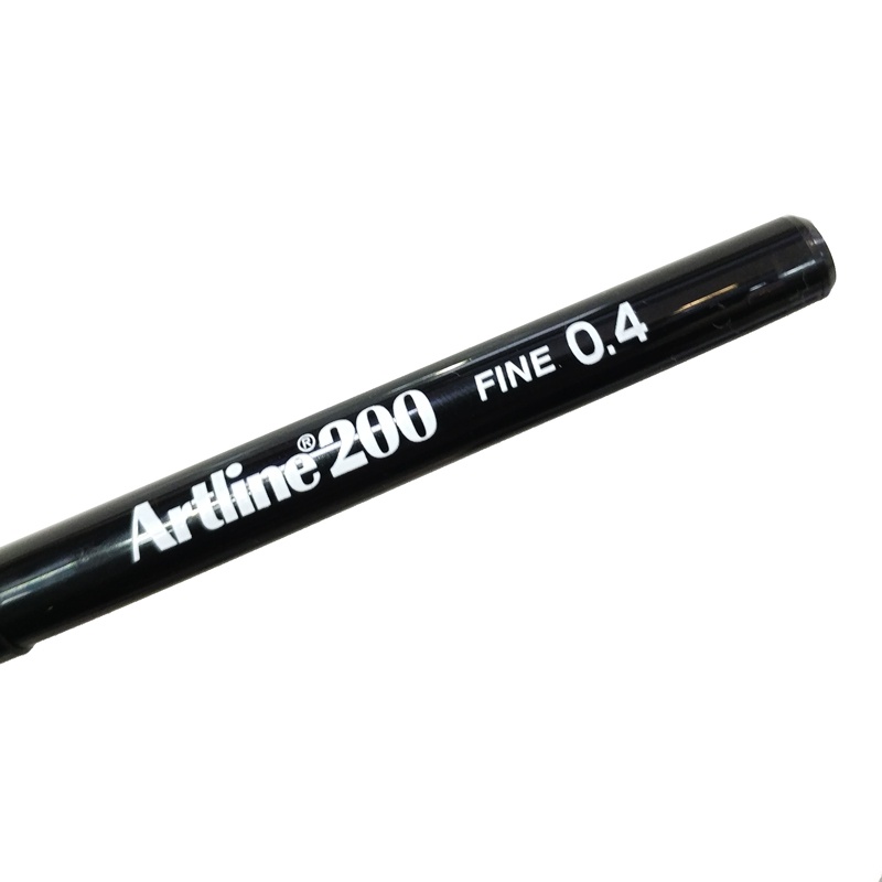 Bút Vẽ Kỹ Thuật 0.4 mm - Artline EK-200-BK - Màu Đen