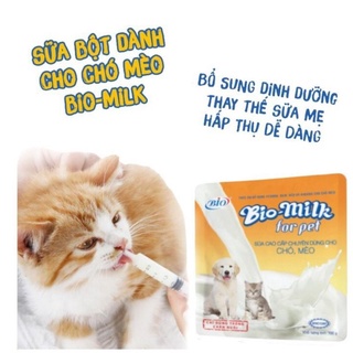 Sữa cho chó mèo-sữa Bio-Milk cho thú cưng gói 100g-alopetstore