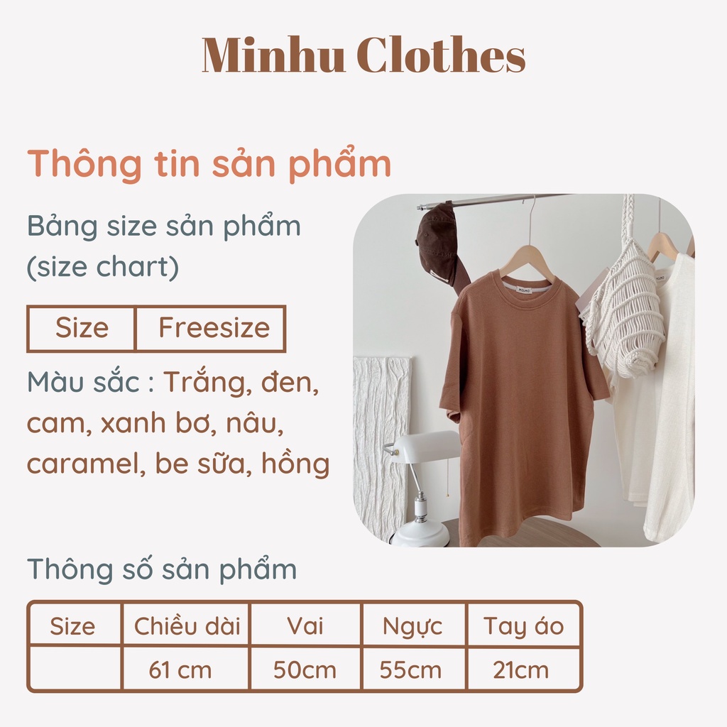 Áo thun trơn nữ áo phông trơn nhiều màu basic chất cotton tổ ong
