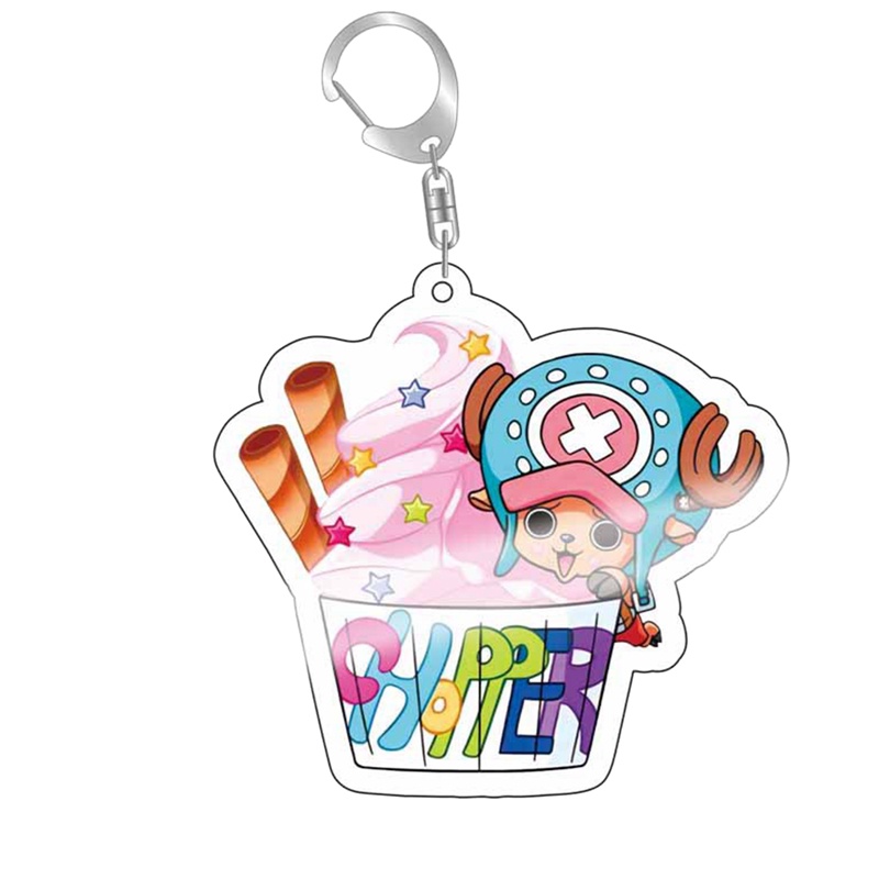 Móc Khóa In Hình Nhân Vật Luffy Zoro Sanji Phim Hoạt Hình One Piece