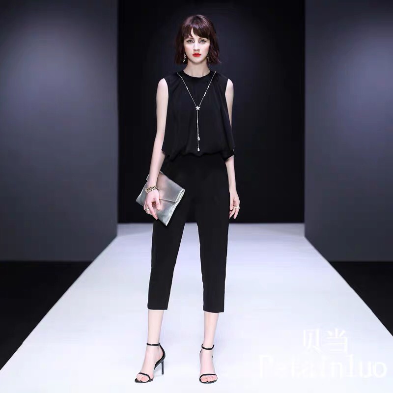 Sét bộ cổ nhún SEFA áo cách điệu kết hợp quần xếp ly thời trang đi làm, dạo phố SFS0015