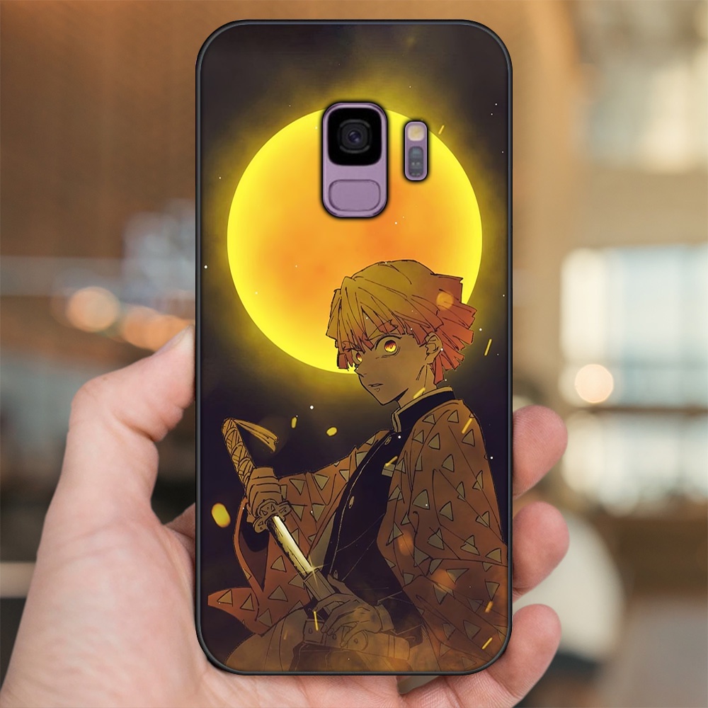 Ốp lưng Samsung S9 viền đen in hình Zenitsu Kimetsu no Yaiba