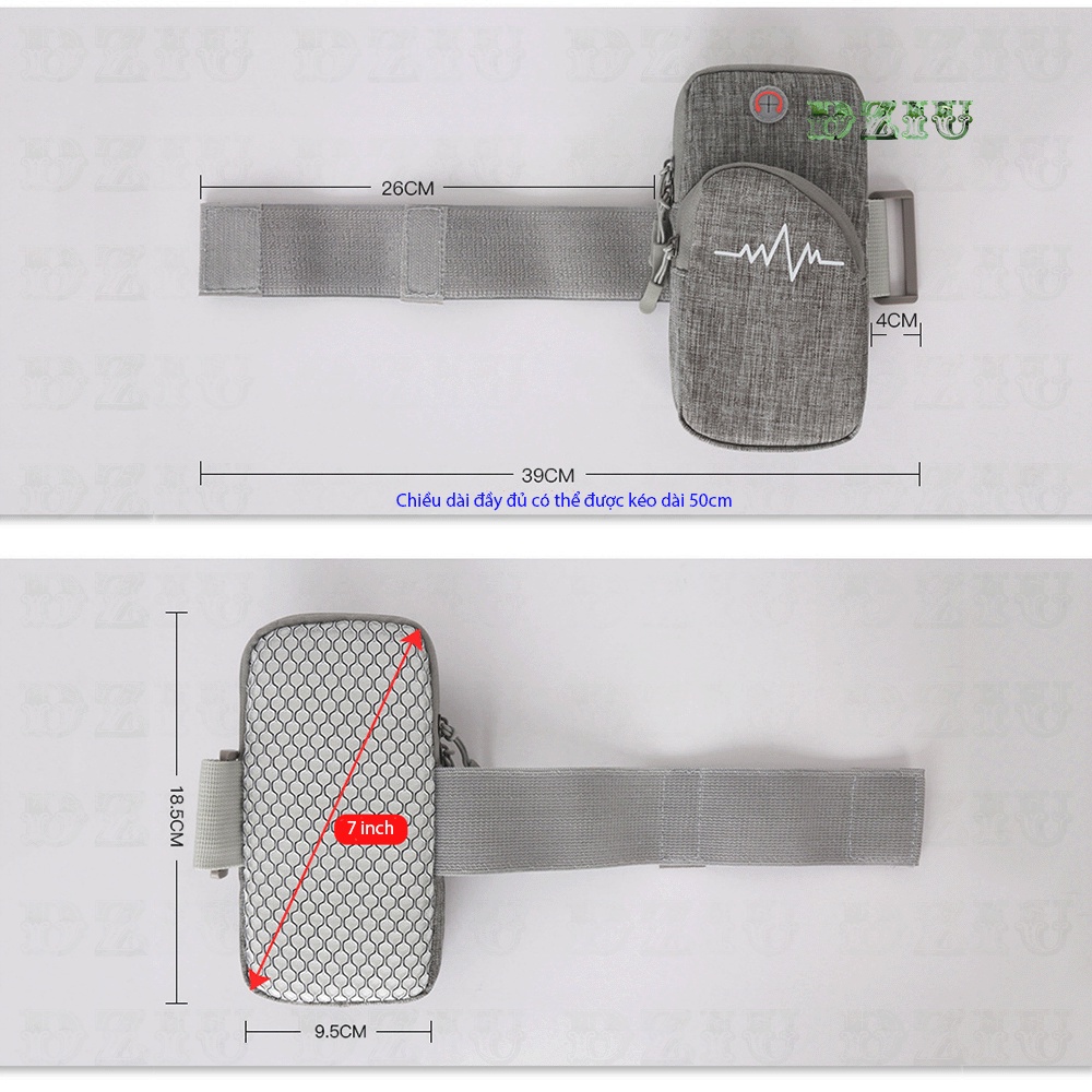 Túi đeo tay thể thao - Túi đựng điện thoại đeo tay canvas