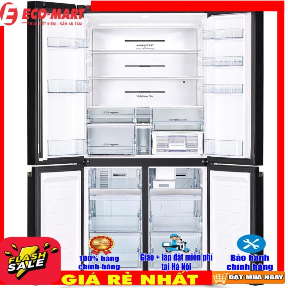 R-WB640VGV0 Tủ lạnh Hitachi Inverter 569 lít mặt gương sám R-WB640VGV0