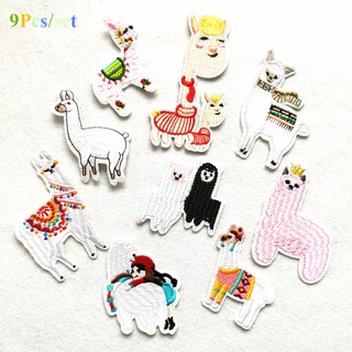 Bộ 9 Sticker Ủi Thêu Hình Lạc Đà Dễ Thương