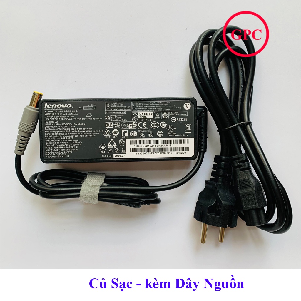 SẠC LENOVO CHÂN KIM 20V- 4.5A - 90W