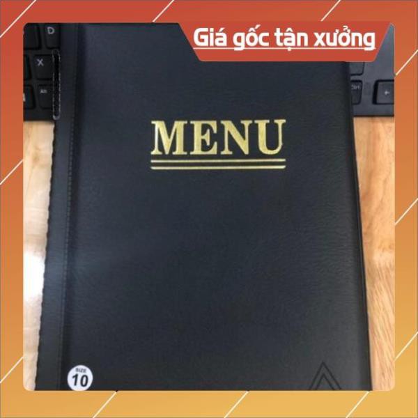 🌼[HOT] CUỐN BÌA MENU LÁ DA tròn A4. 20 lá/ 40 lá