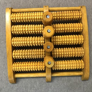 Bàn lăn chân gỗ 📌FREESHIP📌 Con lăn massage 5 hàng có 4 trục xoay gỗ tự nhiên cải thiện giấc ngủ (M1)