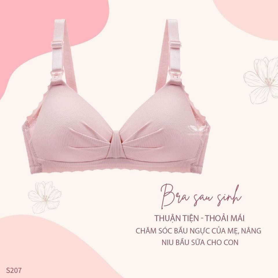 Áo Lót Bầu Cho Con Bú Chất Liệu Tăm Mềm Nhẹ Không Gọng, Form Định Hình, Nâng Ngực Cho Mẹ Bầu Sau Sinh