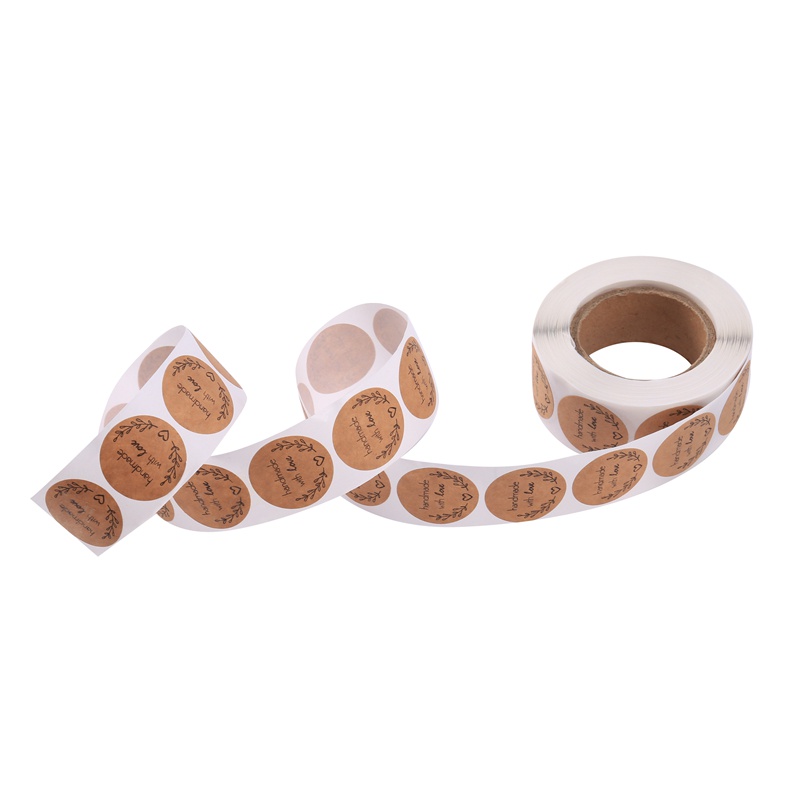 Set 500 Nhãn Dán Trang Trí Handmade Hình Tròn 1 Inch
