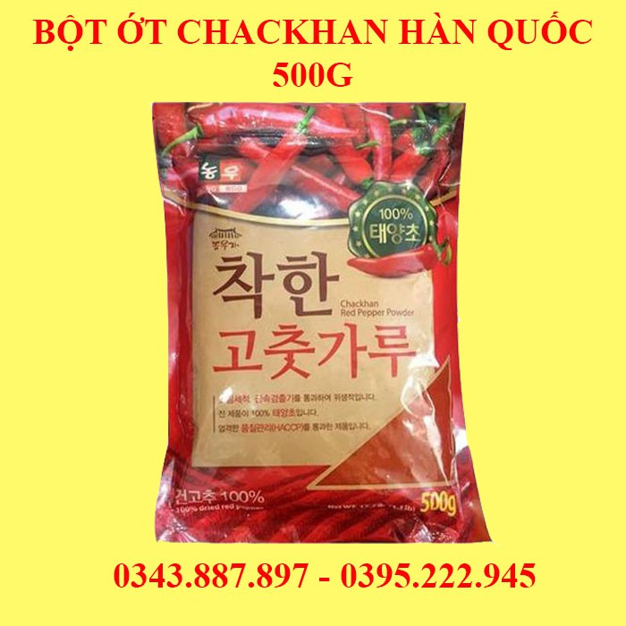 BỘT ỚT CHACKHAN HÀN QUỐC 500G ( LOẠI MỊN VÀ LOẠI VẨY )