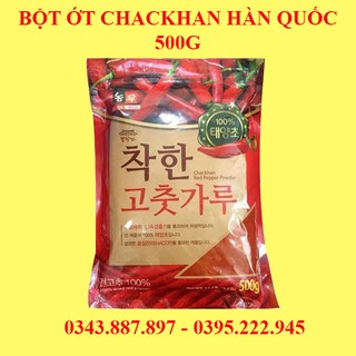 BỘT ỚT CHACKHAN HÀN QUỐC 500G ( LOẠI MỊN VÀ LOẠI VẨY )