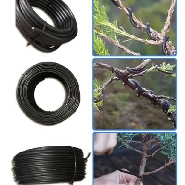 Dây nhôm đen uốn cây cảnh bonsai mềm dẻo 500gr từ 1ly đến 8ly