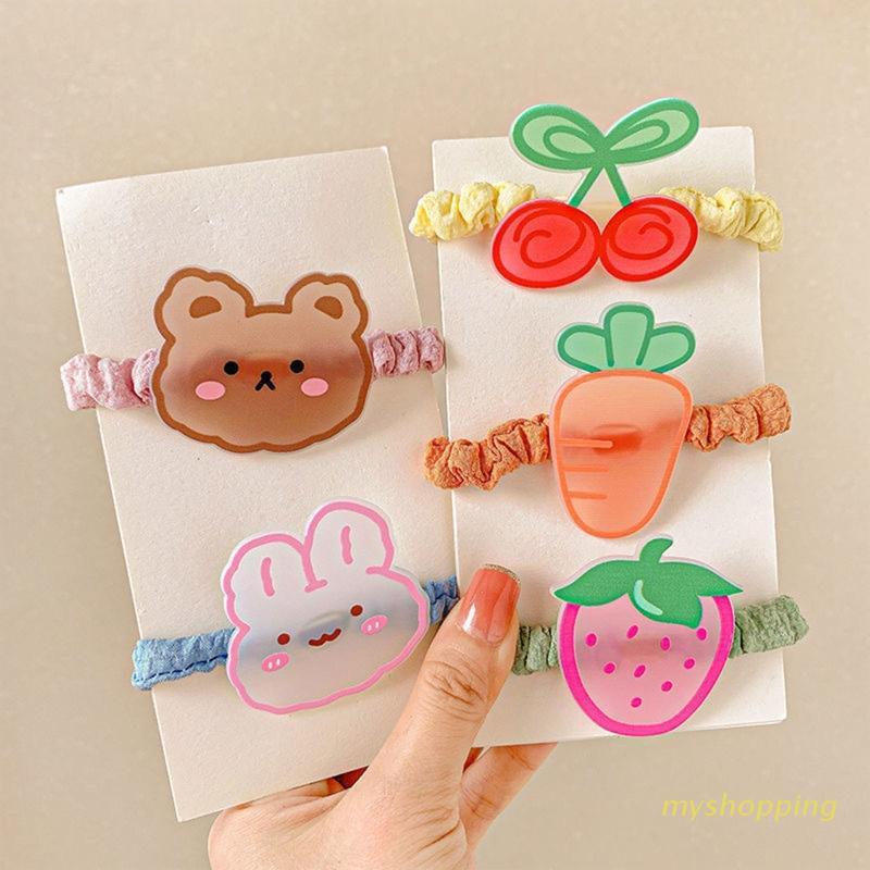 Dây Buộc Tóc Hình Hoạt Hình Đơn Giản Dễ Thương Dành Cho Bé Gái