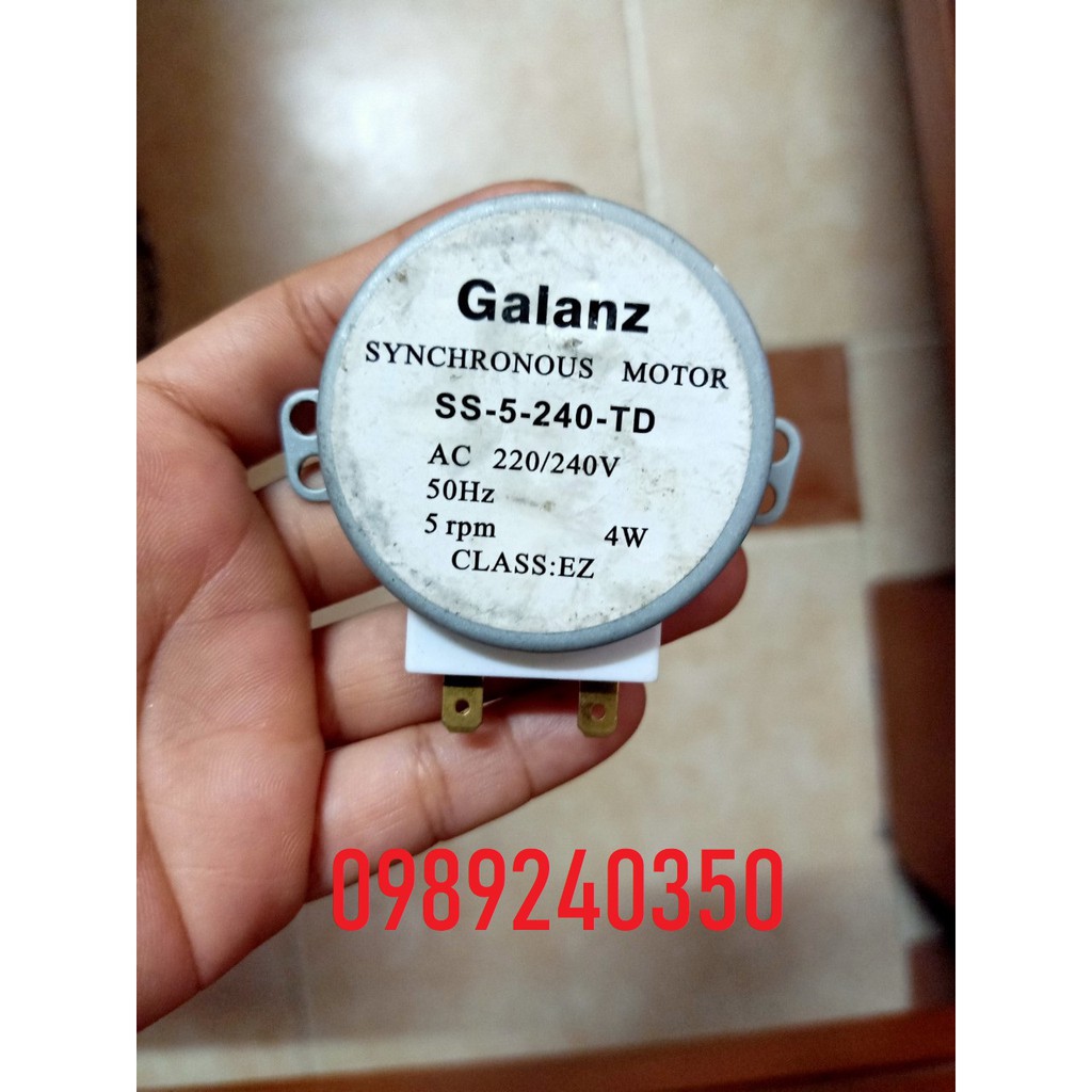 Mô tơ quay đĩa lò vi sóng 220V trục vát