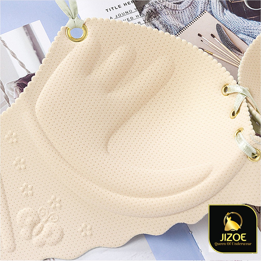 Áo ngực nữ đẹp dễ thương su đúc bàn tay nâng ngực tạo khe hoa Caro cao cấp Sexy gợi cảm JIZOE ALT09