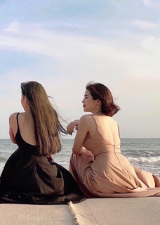 Đầm váy 2 dây maxi có mút ngực (kèm hình thật)