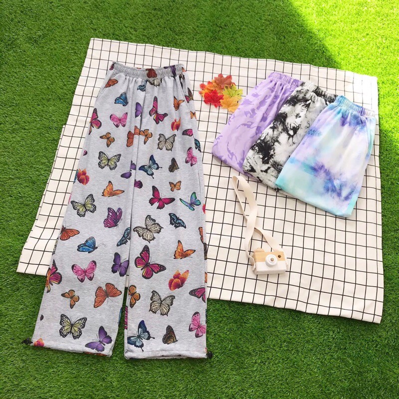 Quần Long Pants 3D Loang Cloud Ảnh Thật(Suông_Dây Rút Tự Điều Chỉnh)