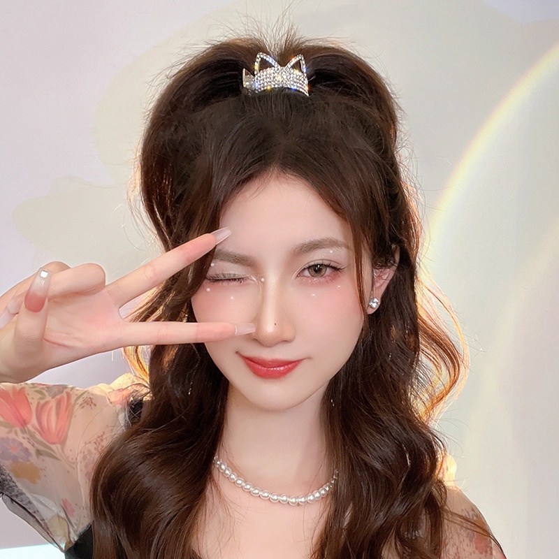 Kẹp Tóc Đuôi Ngựa Màu Trắng Phong Cách Hàn Quốc Hàng Mới 2022