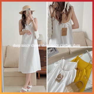 Váy đũi hai dây váy đầm hai dây chất mềm mát mặc đi biển đi chơi siêu hot