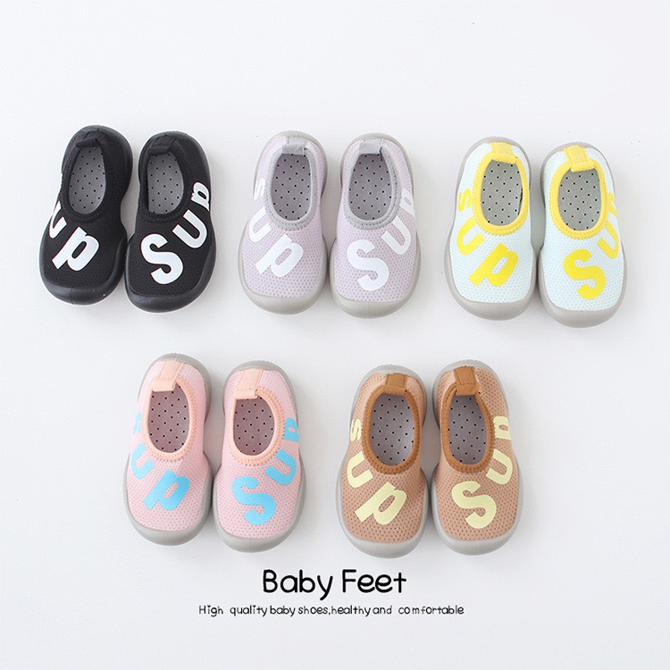 (GB3) Giày bún in chữ đáng yêu cho bé, nhiều màu, cực hot cho bé trai và bé gái
