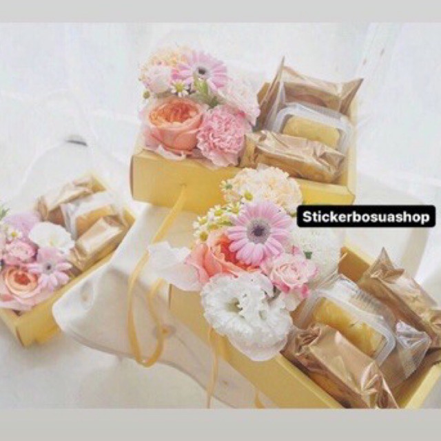 Giỏ quà tự gói hộp quà tặng giỏ hoa có quai tiện dụng diy gói quà handmade