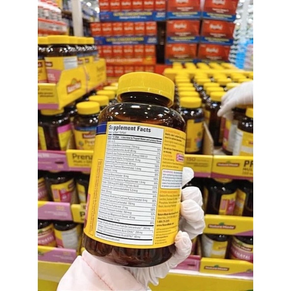 Vitamin tổng hợp bầu Mỹ Prenatal + DHA 200ml
 150 viên