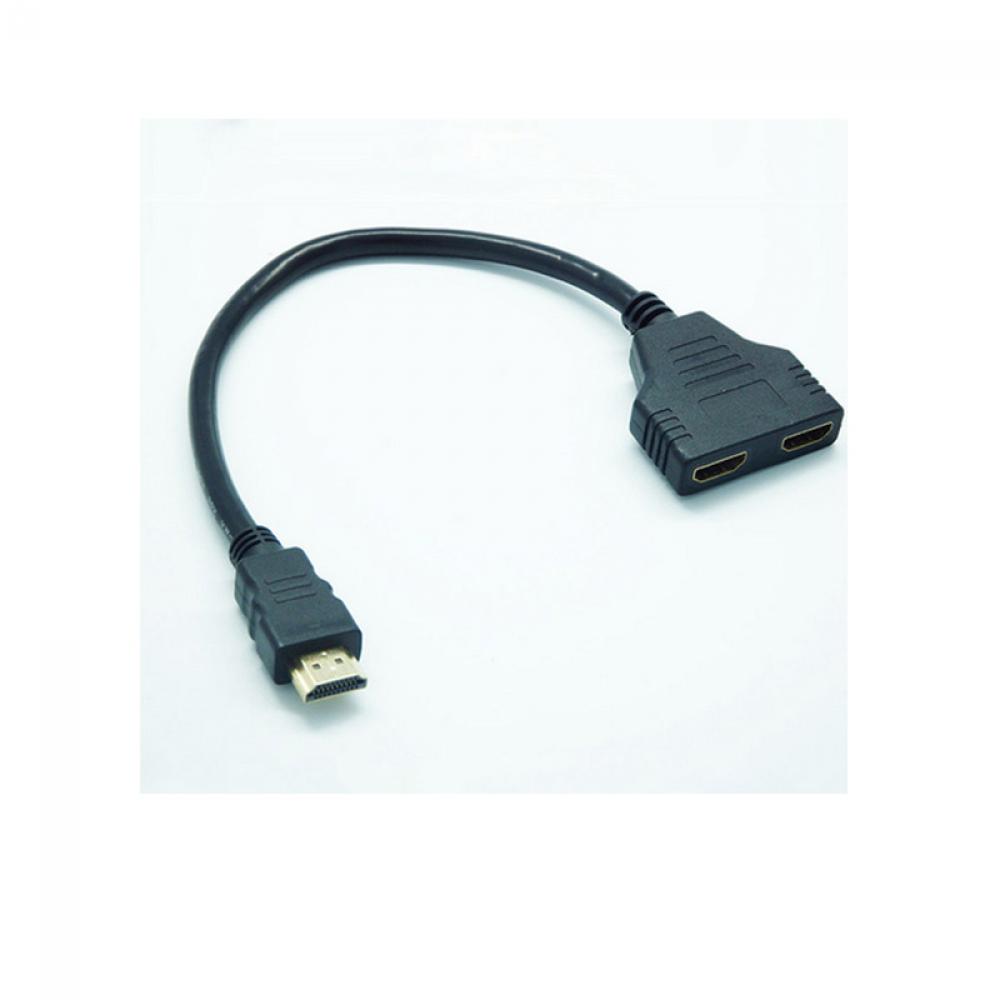 ❀SIMPLE❀ M/F HDMI Port 1 In 2 Out Male to 2 Female Cable 1080p Splitter Switch Adapter Dual Converter